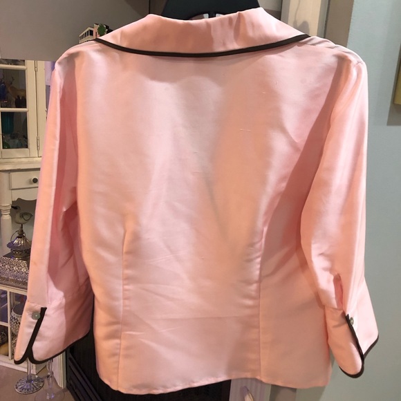 VINTAGE S.L.B Petite 100% Silk Blouse Shirt Top - Picture 2 of 7